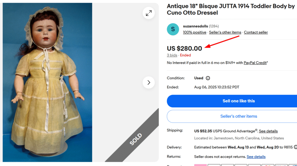 Jutta Toddler Bisque Doll