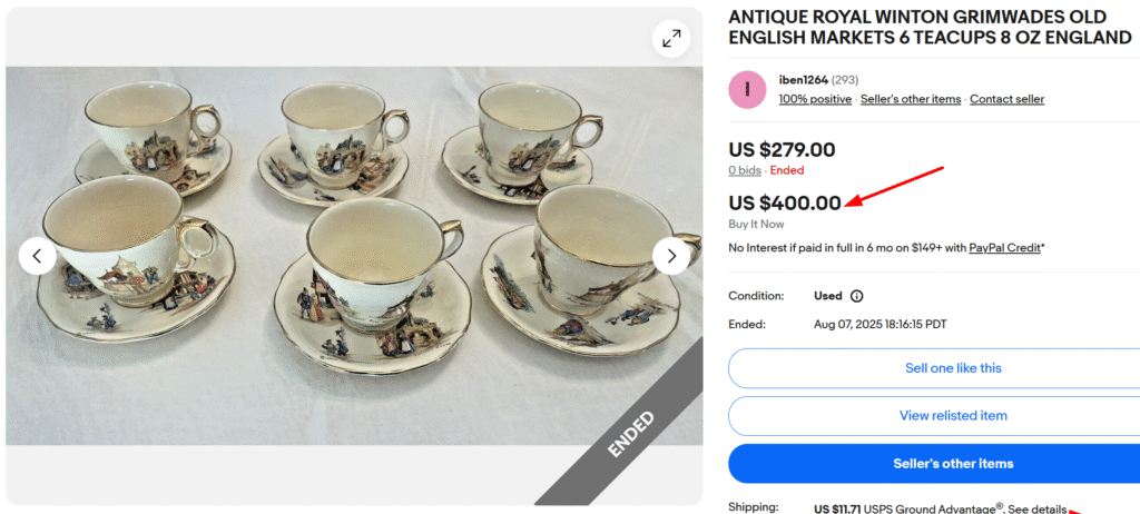 Royal Winton Grimwades Tea Cup Set