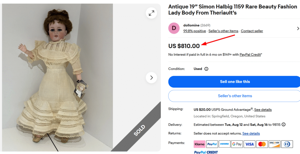 Simon Halbig Fashion Doll