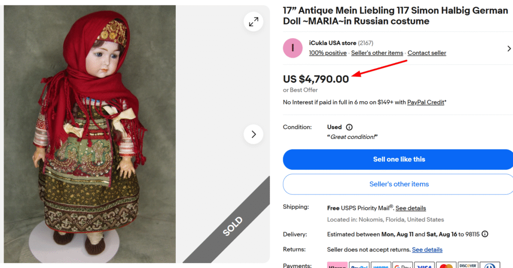 Simon Halbig Mein Liebling Russian Costume Doll