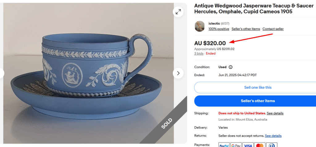Wedgwood Jasperware Teacup & Saucer Set