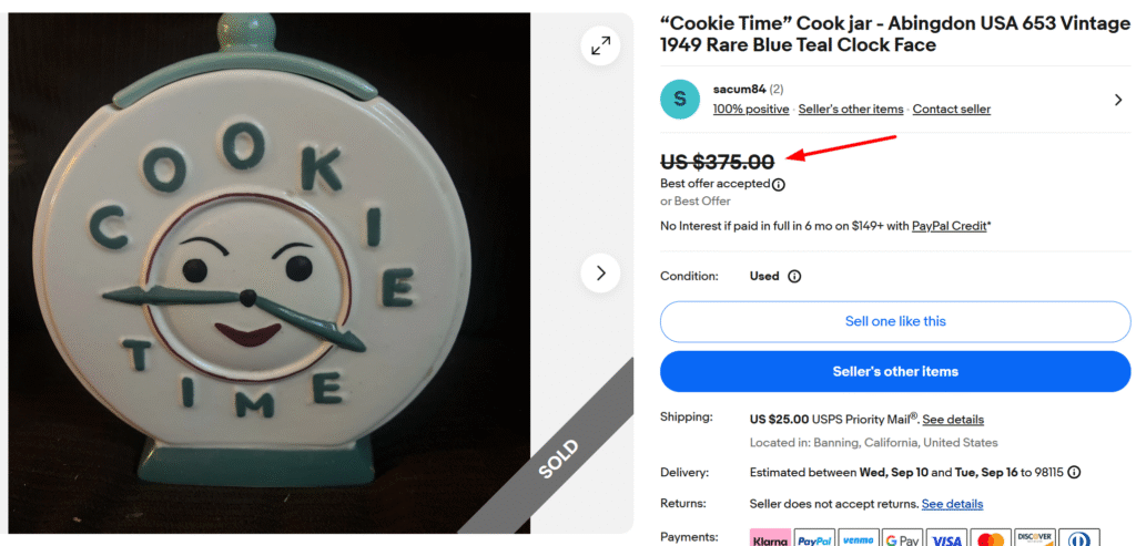 Cookie Time Cookie Jar by Abingdon