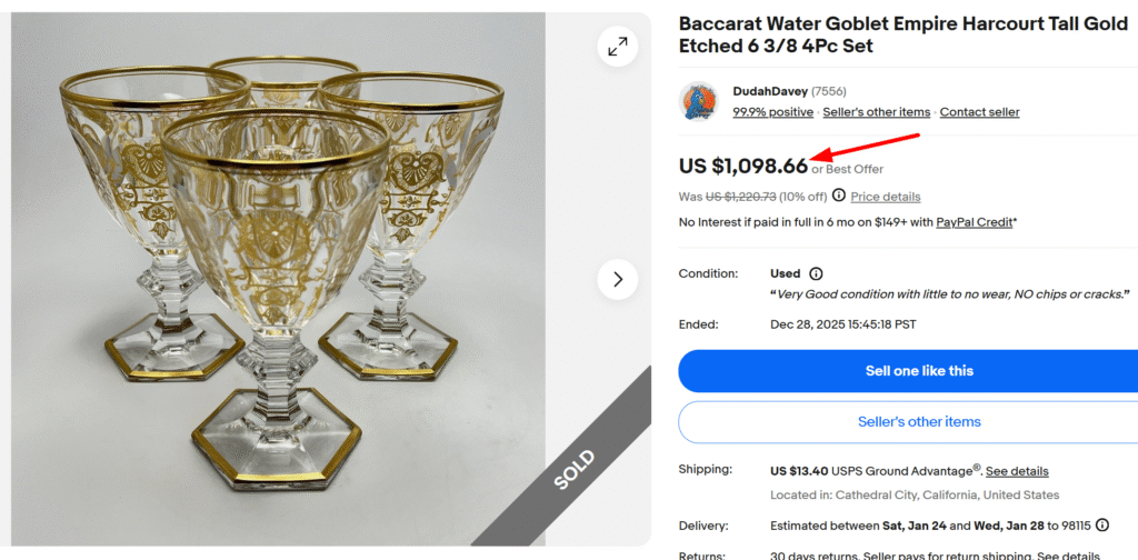 Baccarat Harcourt Water Goblets
