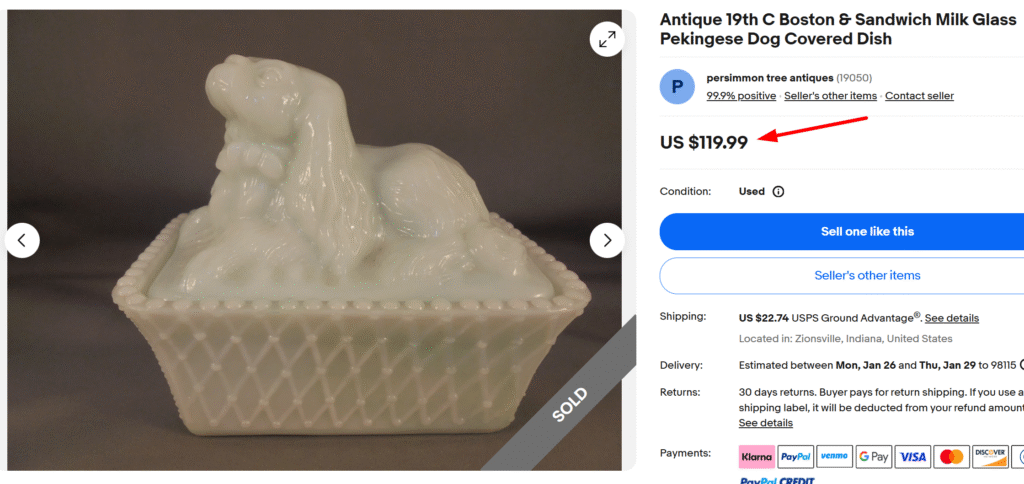 Pekingese Dog Covered Dish