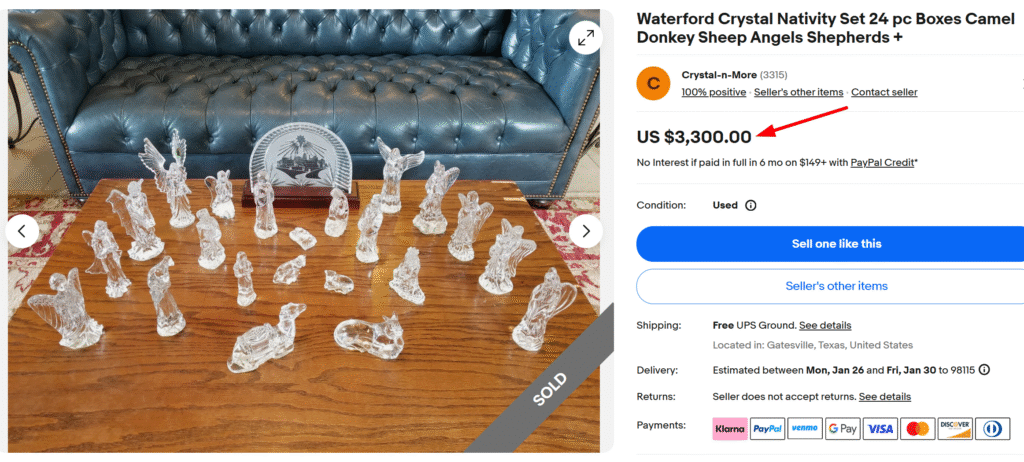 Waterford Crystal Nativity Set