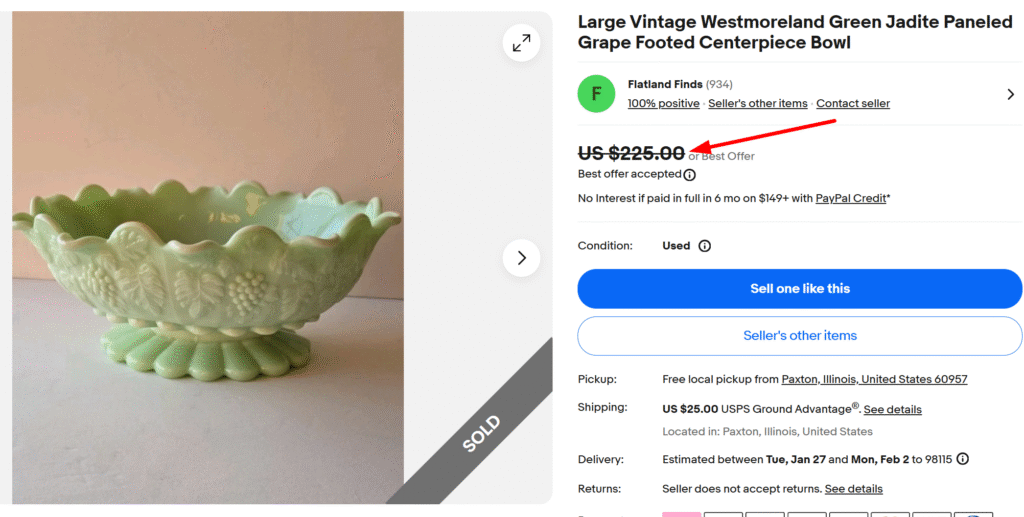 Westmoreland Paneled Grape Footed Bowl