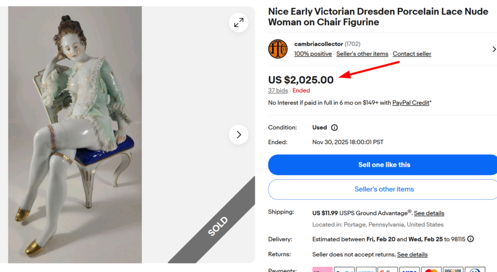 Dresden Porcelain Lace Figurines