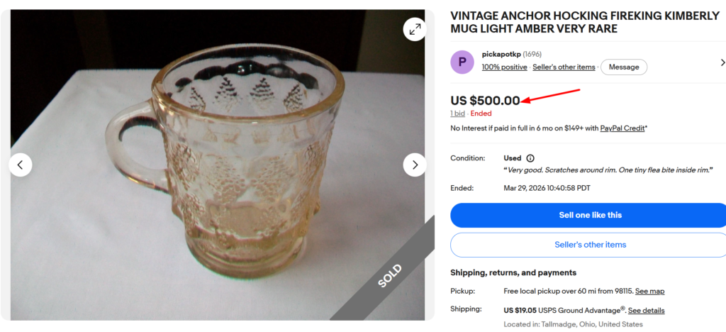 Anchor Hocking Kimberly Mug