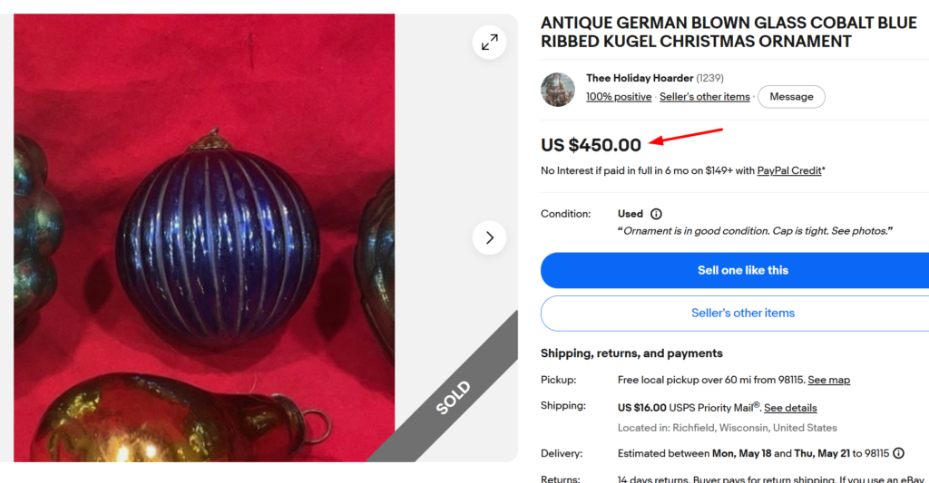 Antique German Kugel Ornament