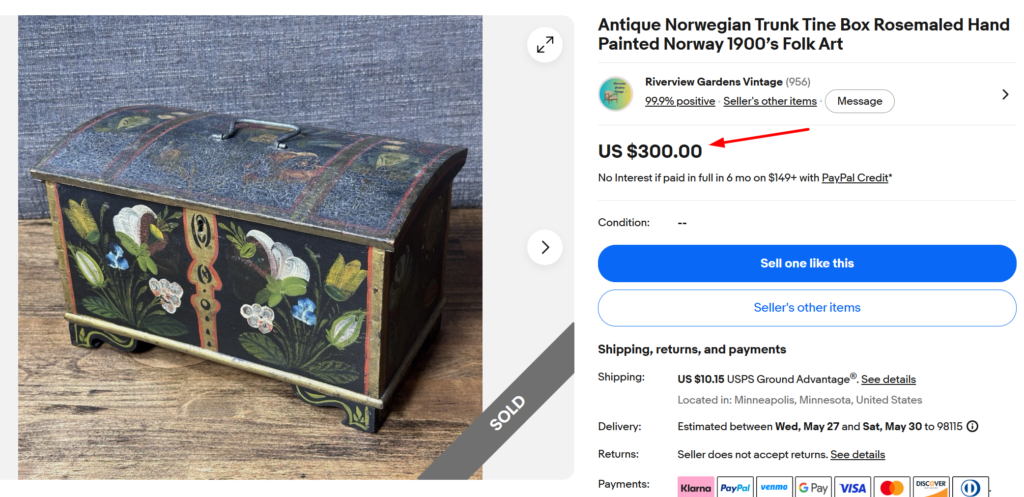 Antique Norwegian Trunk