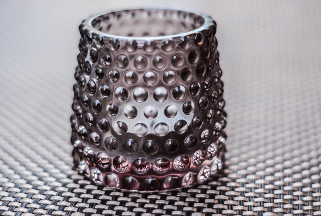 Colored Hobnail Glass