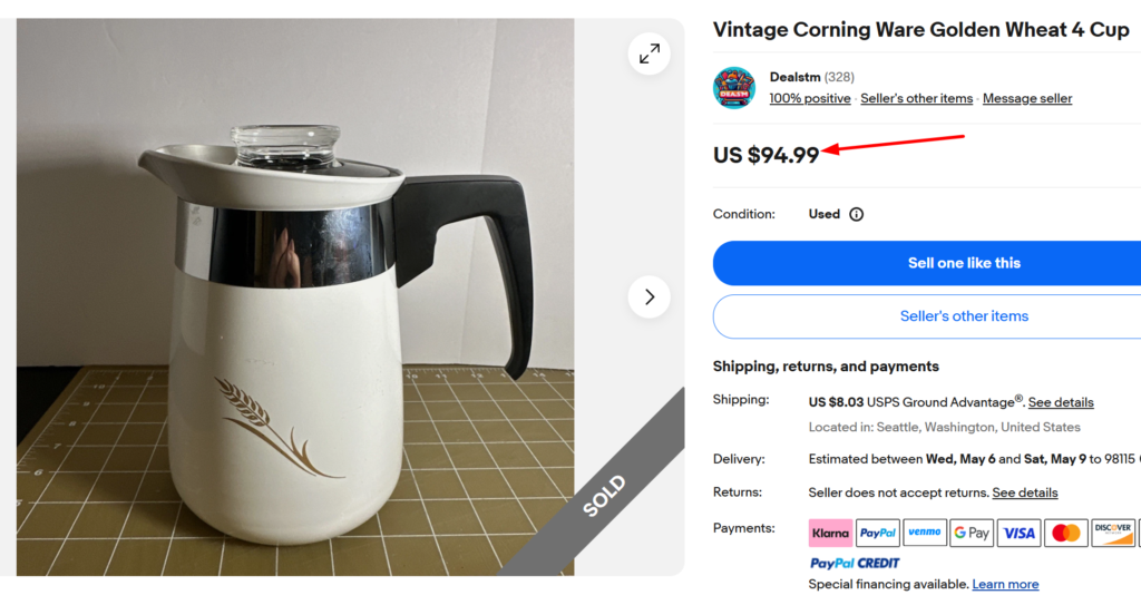Corning Ware Wheat