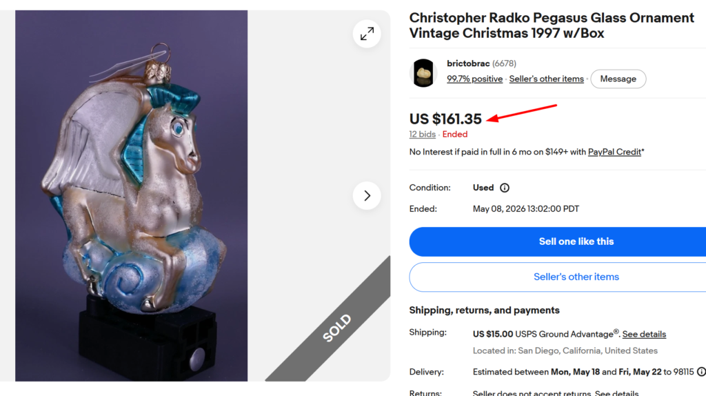 Early Christopher Radko Ornaments