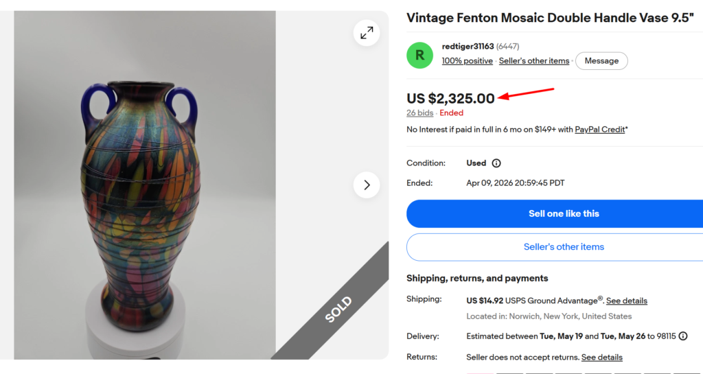 Fenton Mosaic Vase