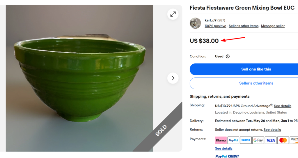 Fiestaware Forest Green Mixing Bowl