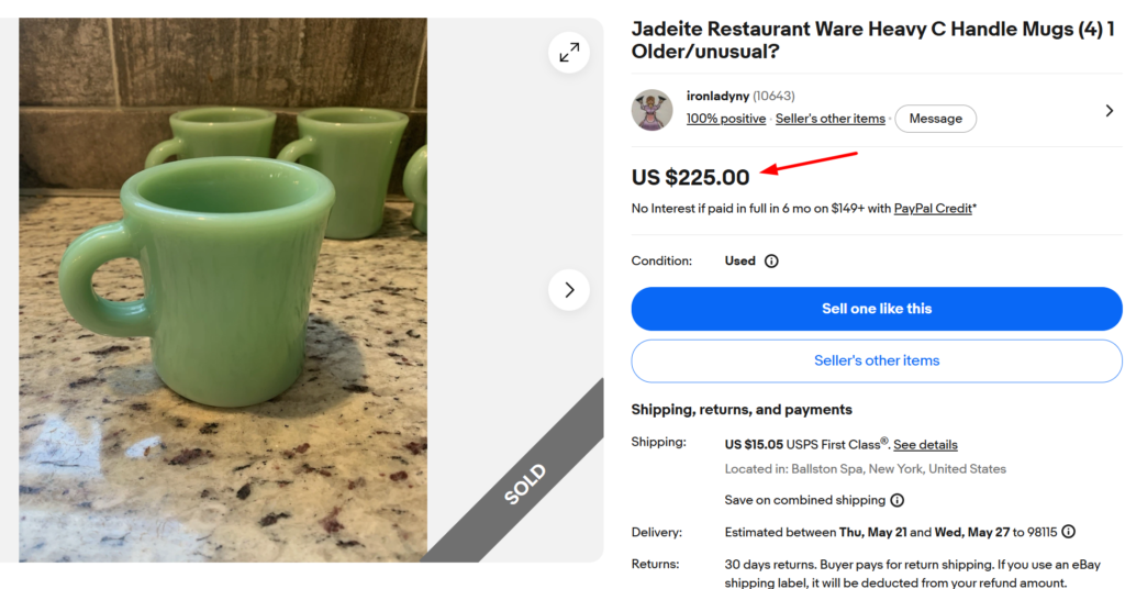 Fire-King Jadeite Restaurant Ware Mug