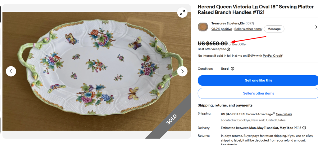 Herend Queen Victoria Serving Platter