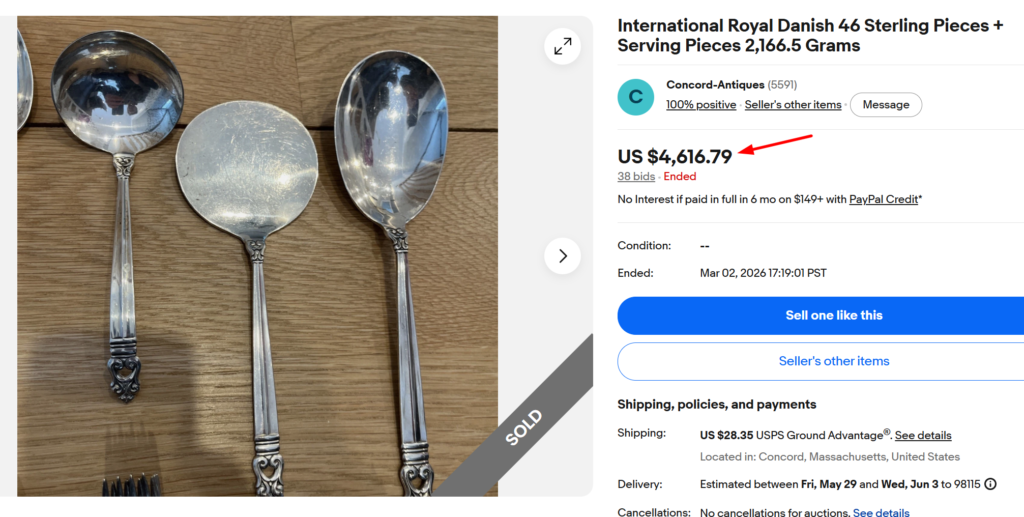 International Royal Danish Sterling Flatware