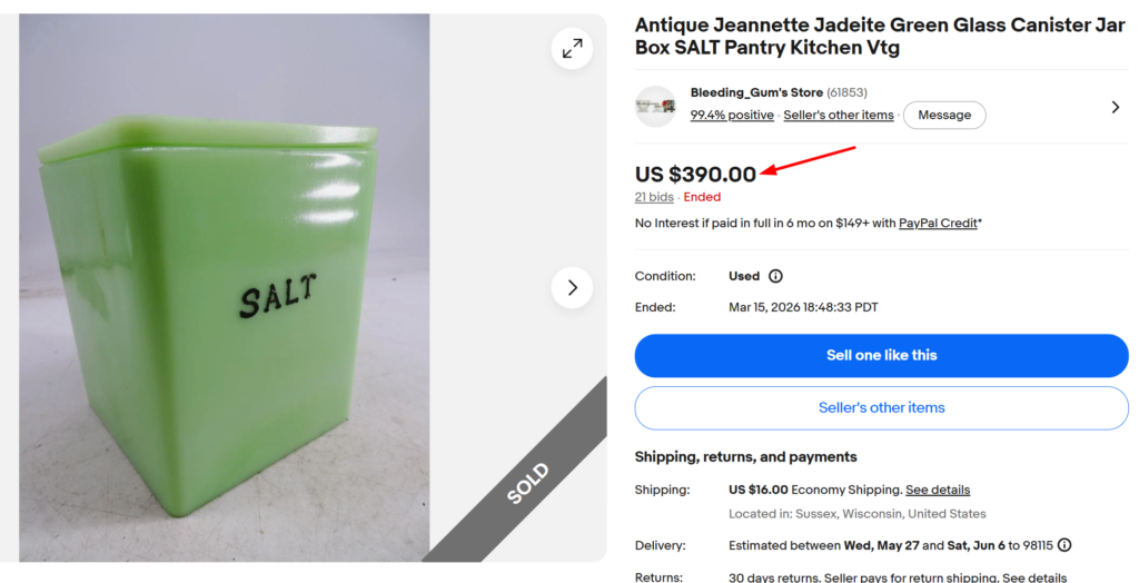 Jeannette Jadite Canister