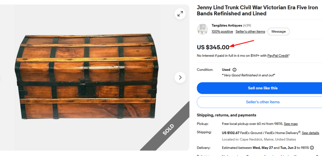 Jenny Lind Trunk