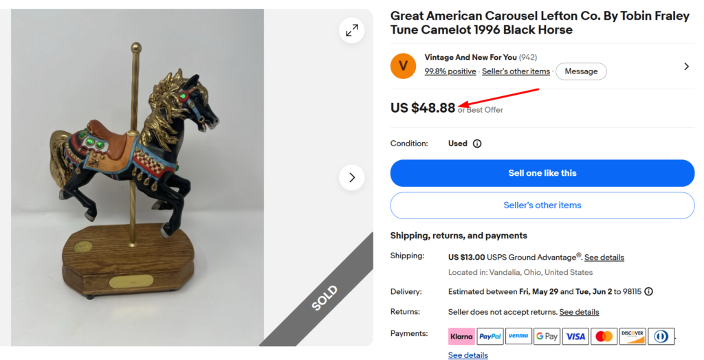 Lefton Carousel Collection Piece