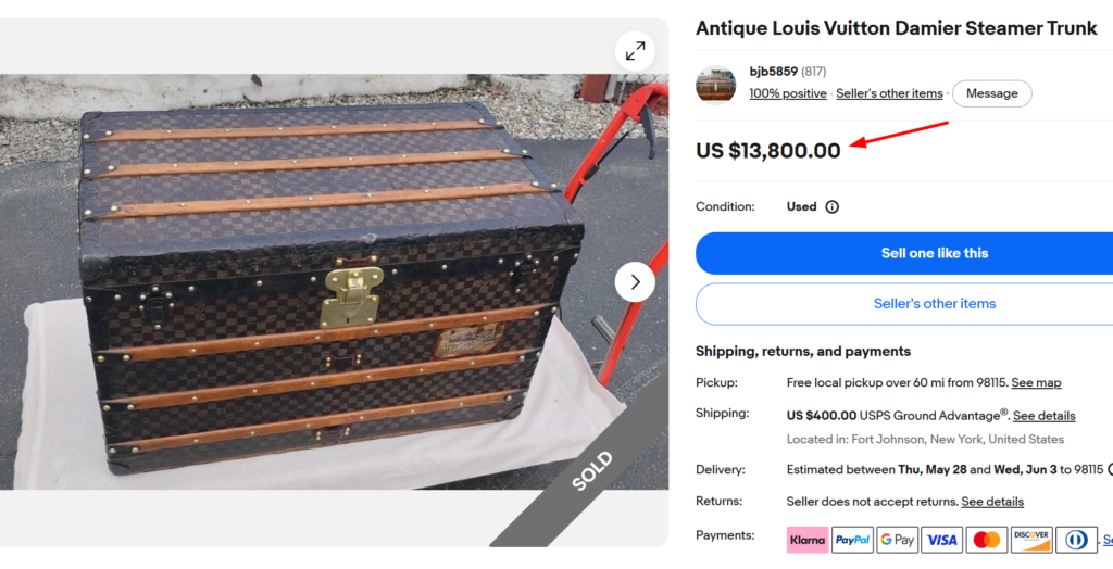 Louis Vuitton Damier Steamer Trunk