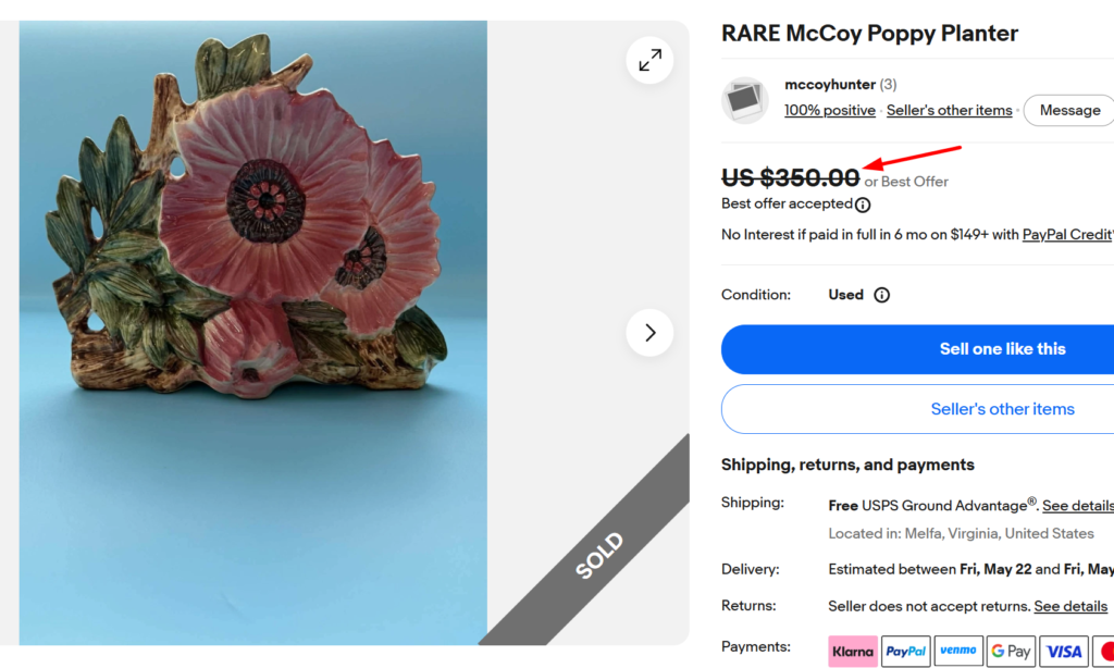 McCoy Poppy Planter