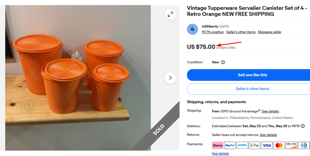Orange Servalier Canister Set