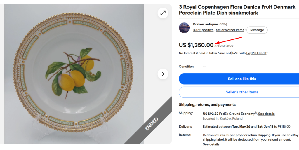 Royal Copenhagen Flora Danica Plates