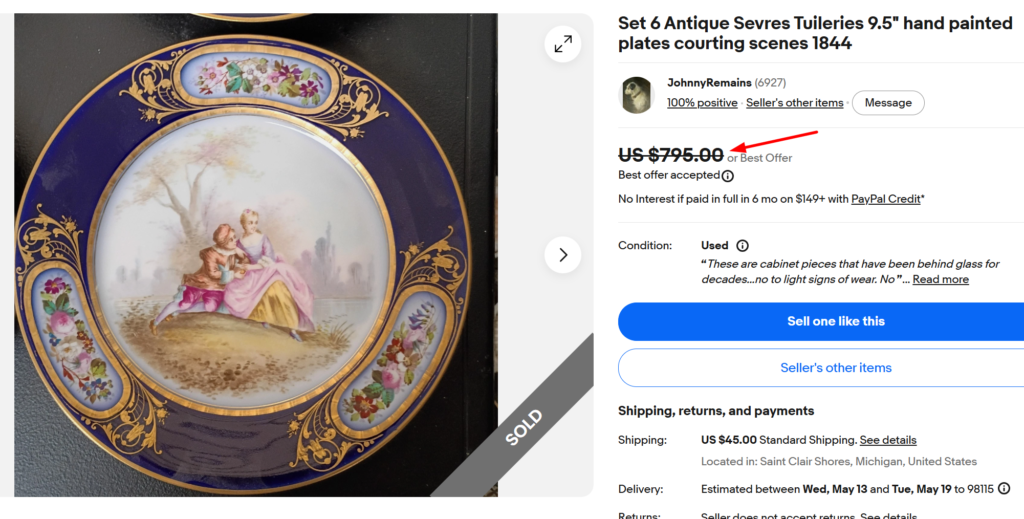 Sevres Tuileries Plates
