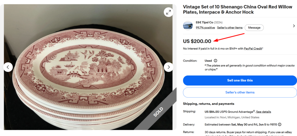 Shenango Red Willow Ware Plates