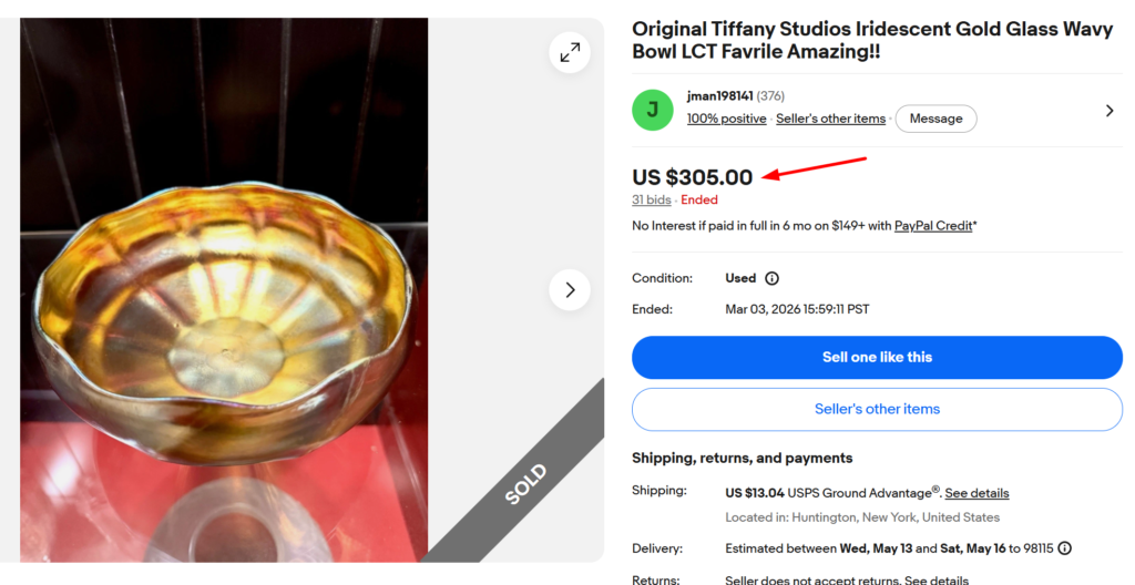Tiffany Studios Favrile Glass Dishes