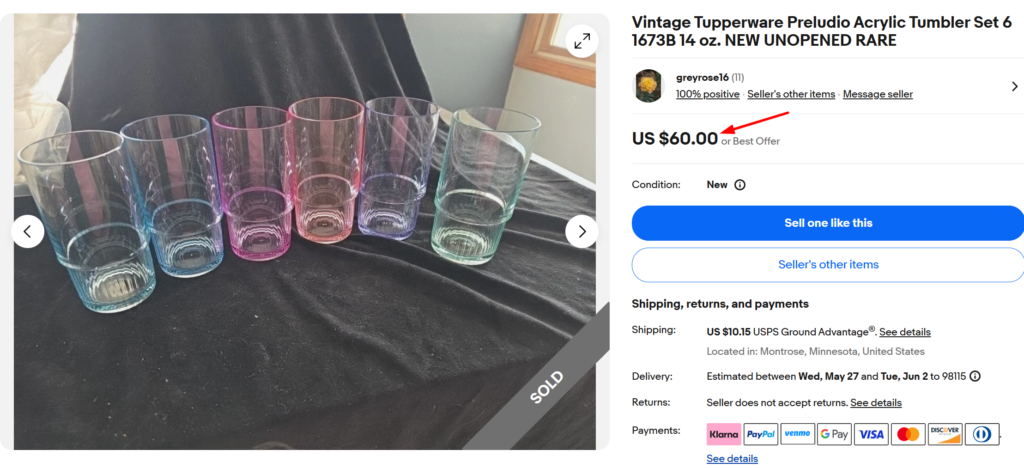 Tupperware Acrylic Tumblers