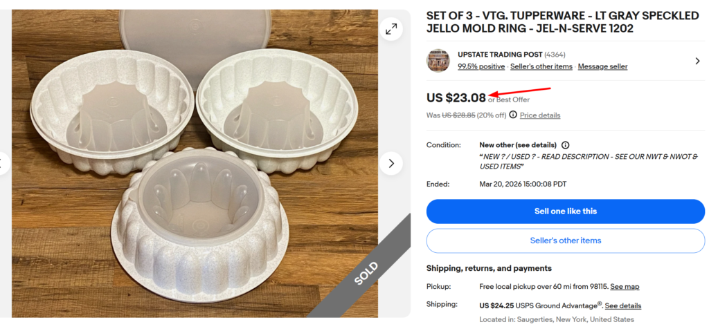 Tupperware Jel-N-Serve Jello Molds