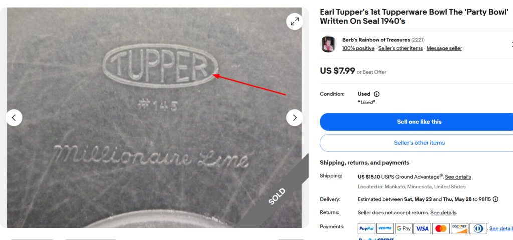 Tupperware Marks