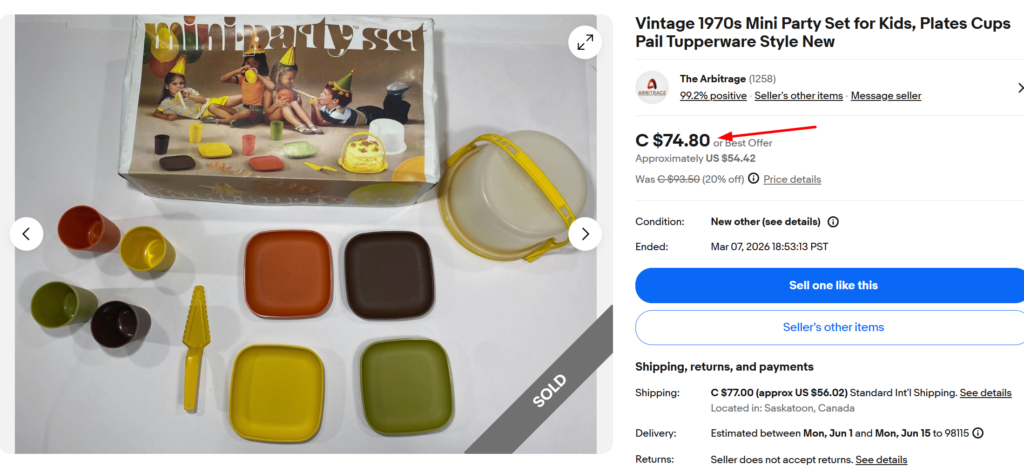 Tupperware Mini Party Set