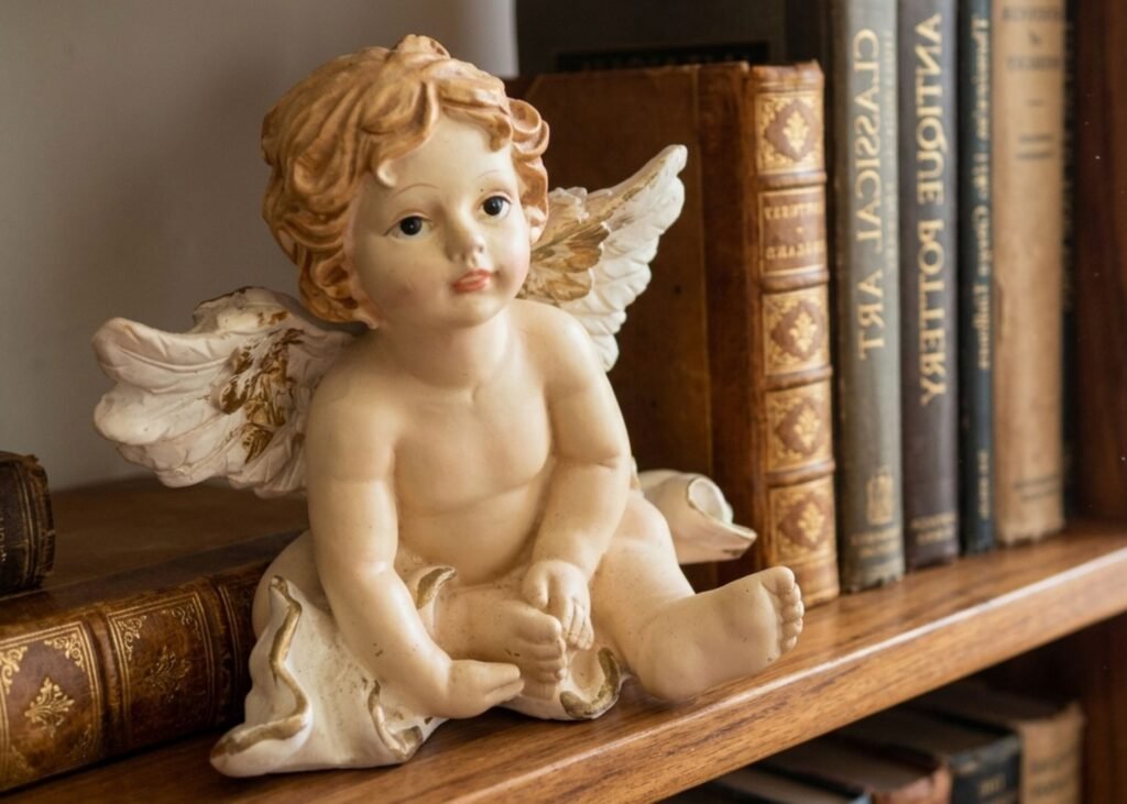 Antique Angel Porcelain Figurine