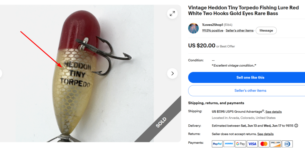 Antique Fishing Lure Markings