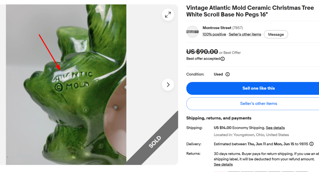 Atlantic Mold Ceramic Tree Marking
