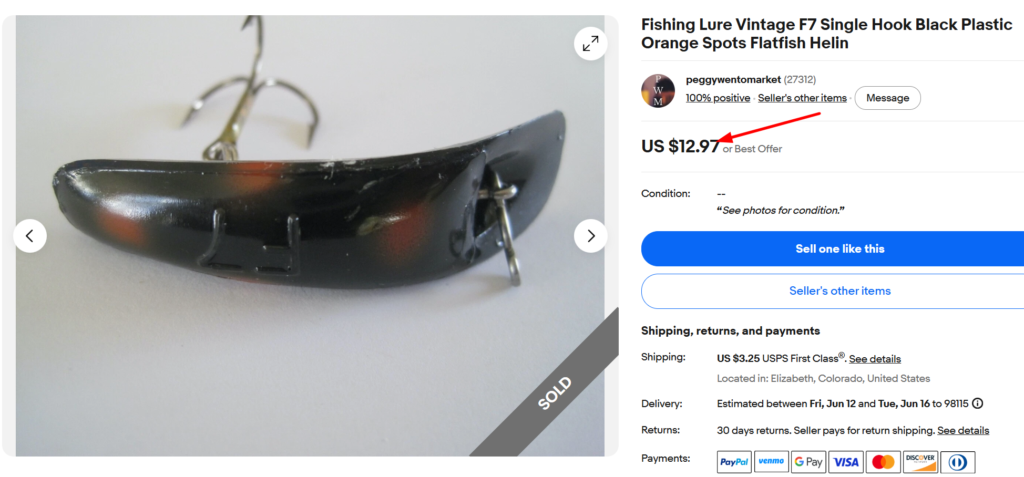Early Helin Flatfish F7 Black & Orange