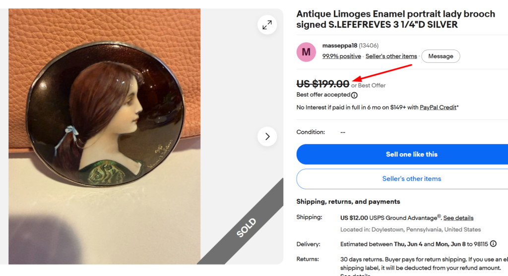 Enamel Portrait Brooches