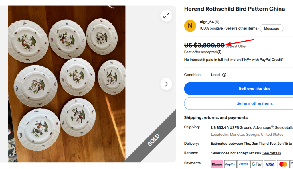 Herend Rothschild Bird