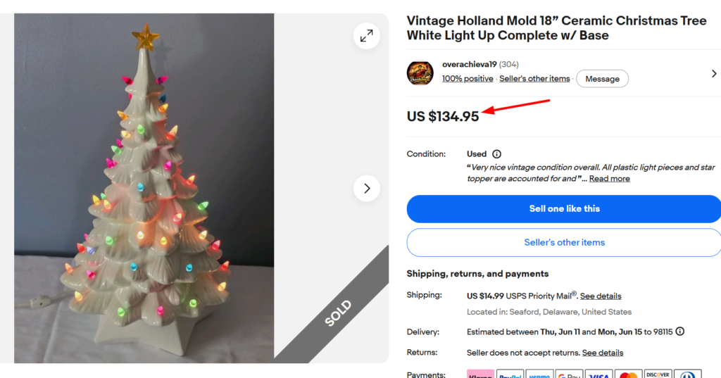 Holland Mold Multicolor Light Christmas Tree