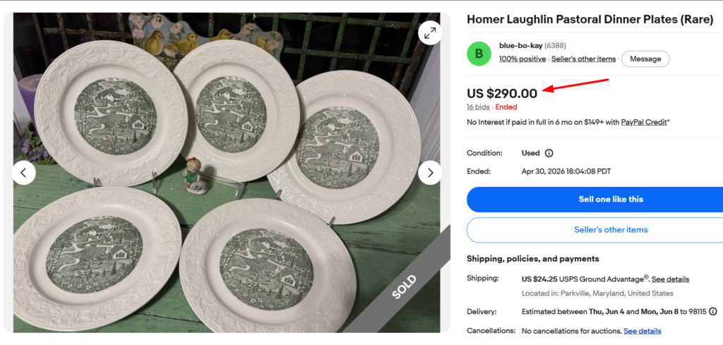 Homer Laughlin Pastoral Dinner Plates