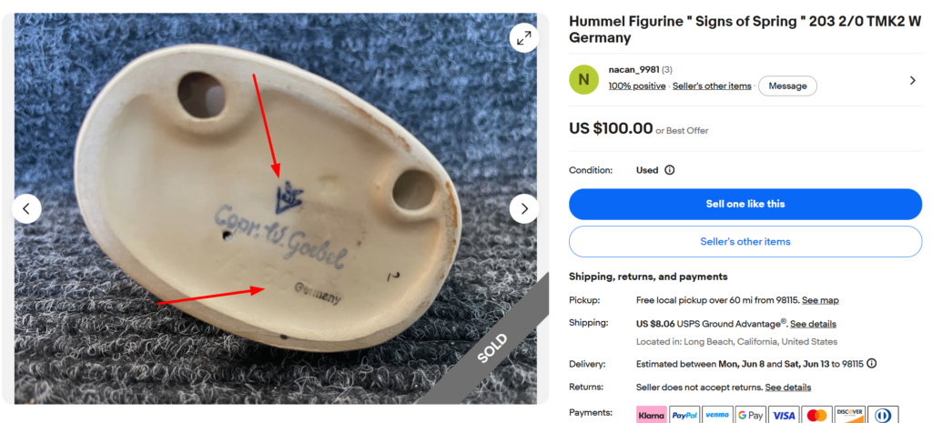 Hummel Figurines Marks