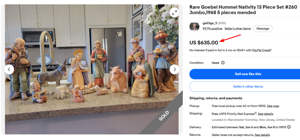 Hummel Large Nativity Set