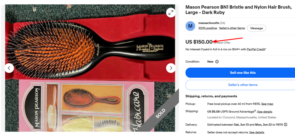 Mason Pearson Pneumatic Hairbrush