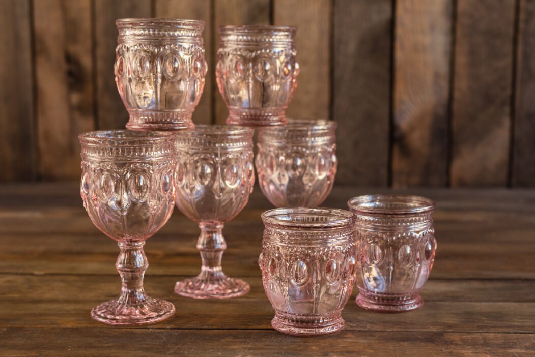 Pink Pressed Glassware