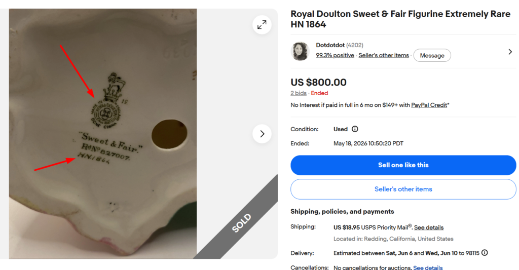 Royal Doulton Figurines Marks