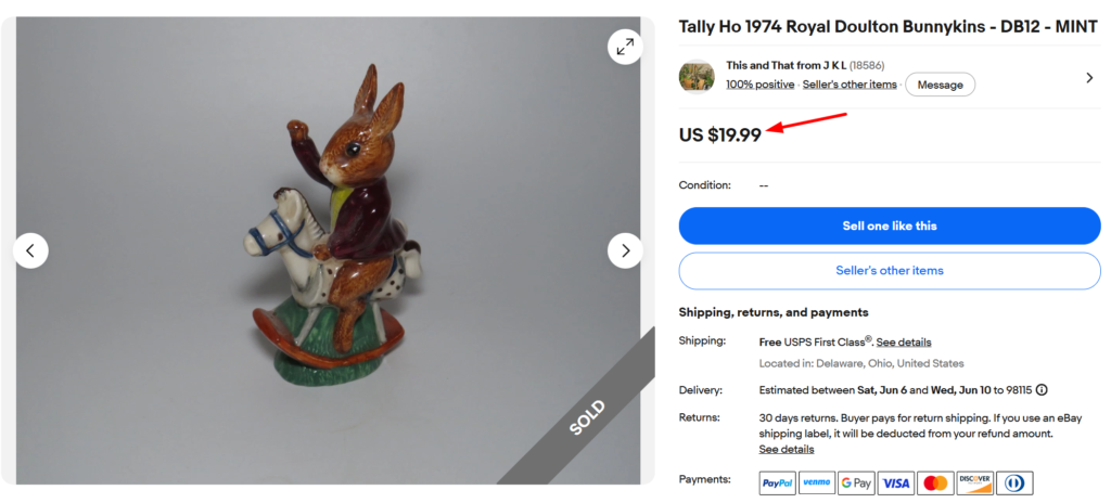 Royal Doulton Tally Ho! Bunnykins Figurine